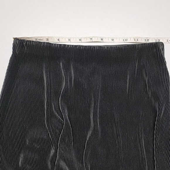 VTG Micas Black Satin Pleated Elastic Waist Ballet Skirt Size M NWT Dancer - Picture 12 of 13